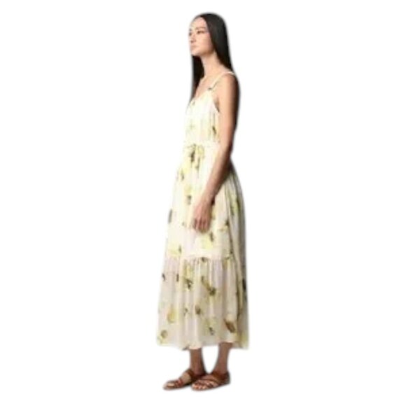 NWT Simply Vera Vera Wang Yellow Floral Maxi Dress Romantic Garden Party Chic S - Picture 4 of 14